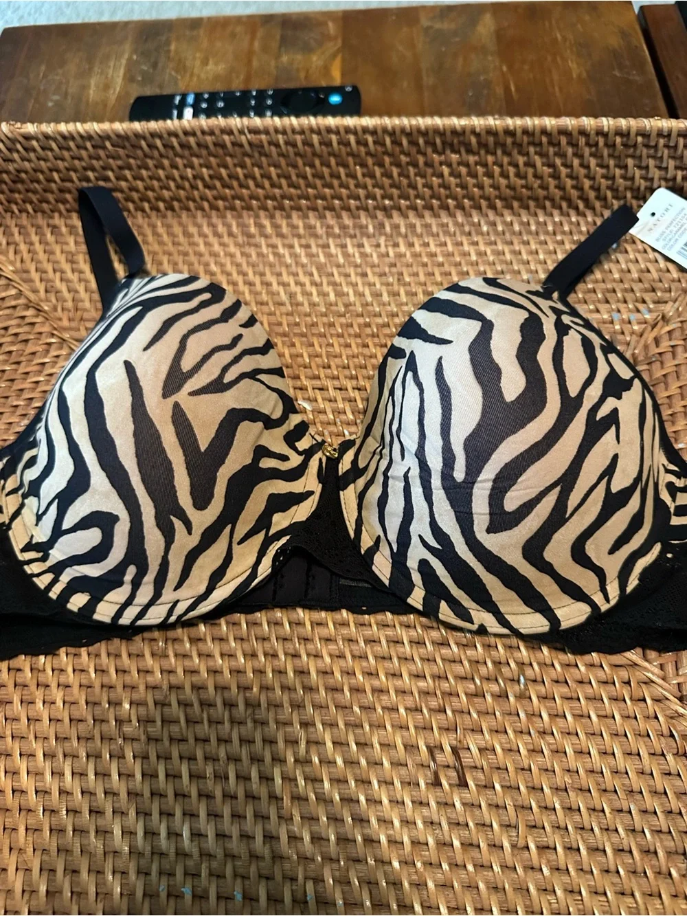 Natori Bliss Perfection Bra 38C Caramel Zebra Underwire Lined NWT